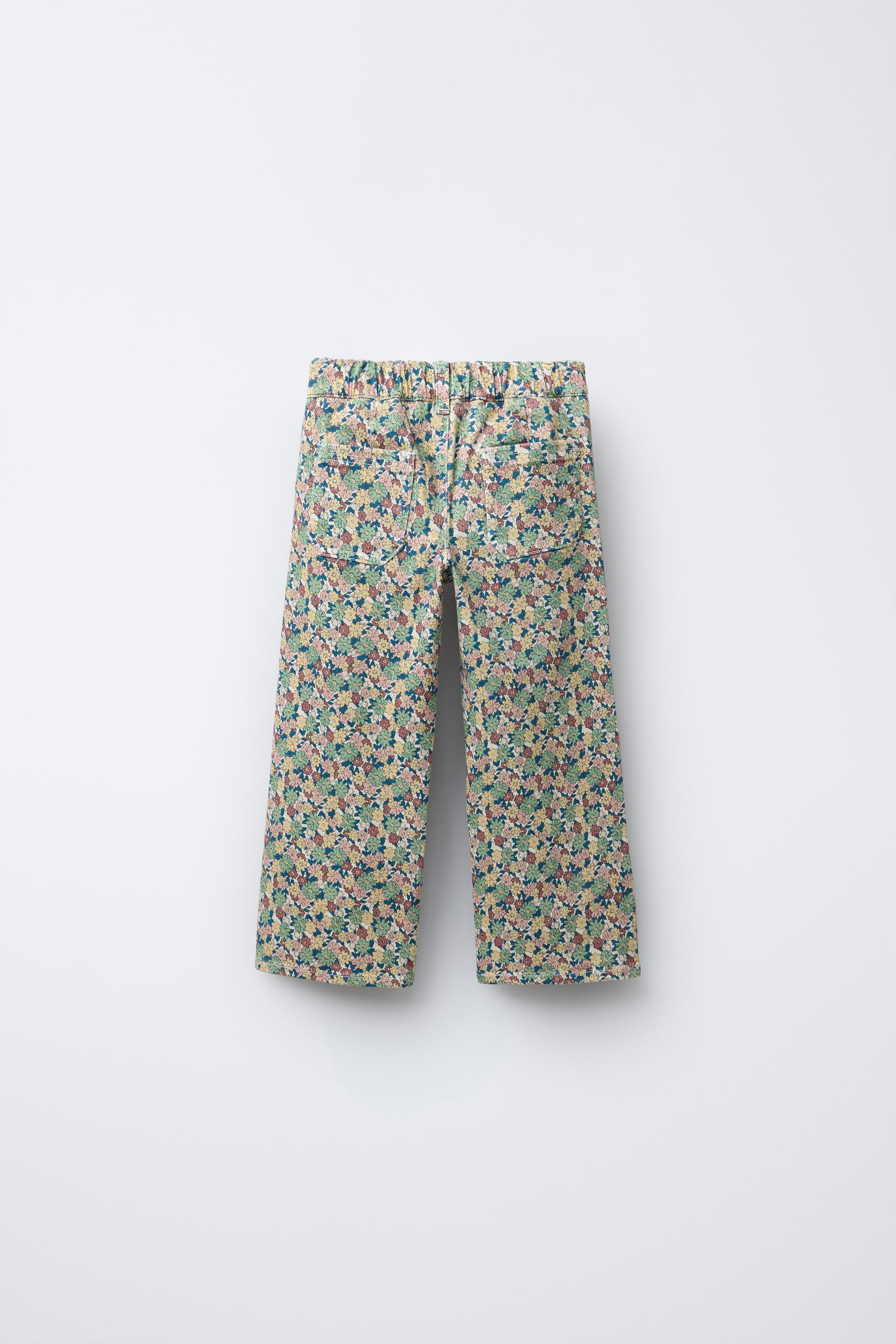 FLORAL TWILL SAILOR PANTS